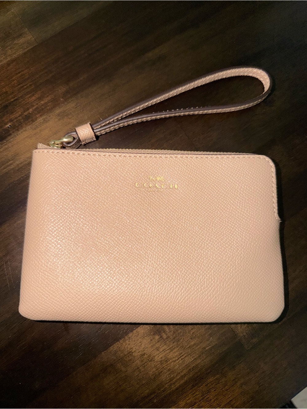 Coach Taupe Wristlet